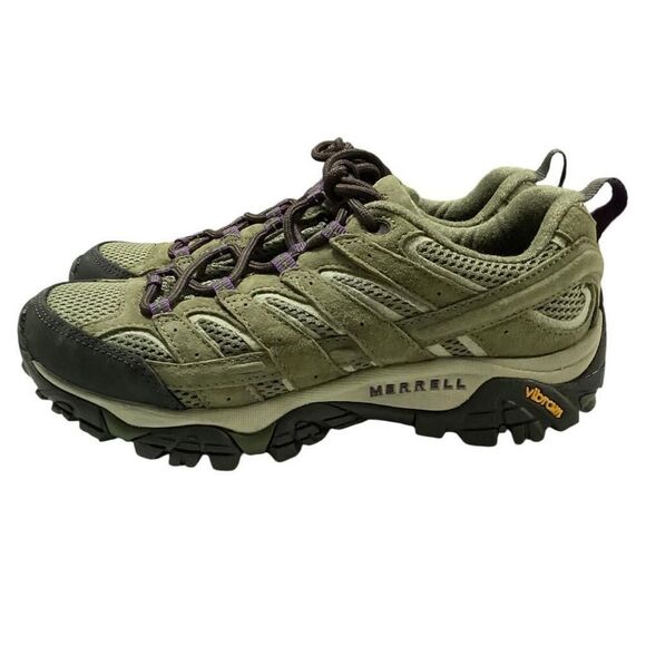 Merrell Shoes Womens 8 Green Moab 2 Vent Hiking Lace Up Suede Mesh Cap Toe - Picture 6 of 8